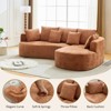 106"L-Shaped Curved Cloud Sectional Couch with Chaise, Boneless Corduroy Couch,Modern Modular Upholstered Sofa,  for Living Room,Bedroom,Apartment - 2 of 4