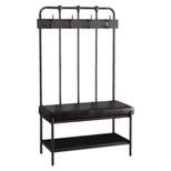 Metal Entry Bench with Coat Rack - Gray (60") - EveryRoom
