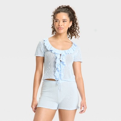 Women's Ruffle Tie Cardigan - Wild Fable™