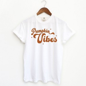 Simply Sage Market Women's Pumpkin Vibes Stars Short Sleeve Garment Dyed Tee - 1 of 2
