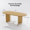 Wooakway 30"H Oval Wood Dining Table Kitchen Table Conference Table with Double Pedestal - 3 of 4