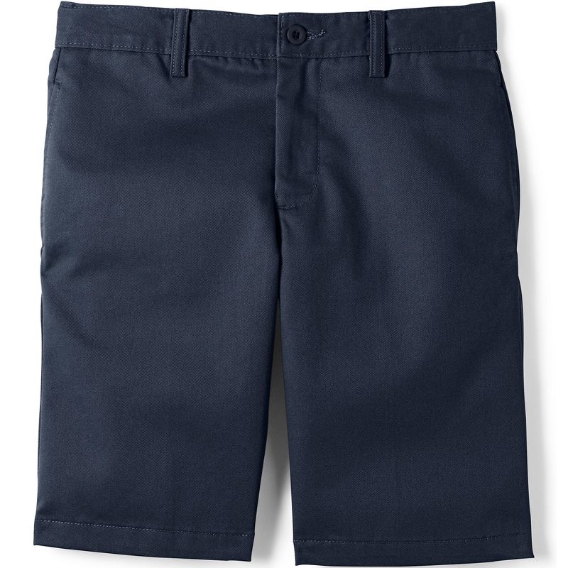 Lands' End School Uniform Little Kids Slim Plain Front Stain Resistant Wrinkle Resistant Chino Shorts, 1 of 4