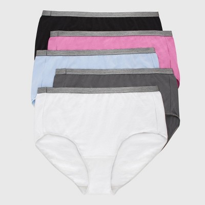 Hanes Women's 10pk Cool Comfort Cotton Stretch Bikini Underwear -  Black/gray/white 9 : Target