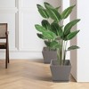 Kozyard Planter Indoor Outdoor Plant Pots with Tray Collecting Water for Tall Plants, Flowers - 2 of 4