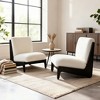 Scott Living Moda Accent Chair White with Black Solid Wood Frame, Set of 2 - 2 of 4