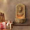 John Timberland Lion Head Rustic 2 Tier Outdoor Wall Water Fountain with LED Light 29 1/2" for Yard Garden Patio Home Deck Porch Exterior Balcony - 2 of 4