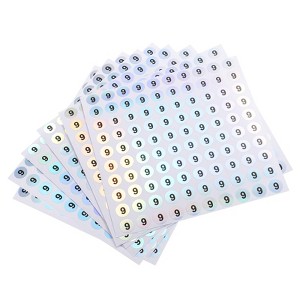 Unique Bargains Office Home Warehouse Self-Adhesive Reflective Sticker 10 Sheets - 1 of 4