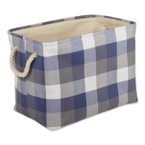 Design Imports Polyester Bin Tri Color French Blue Rectangle Medium 16X10X12 - 1 of 4