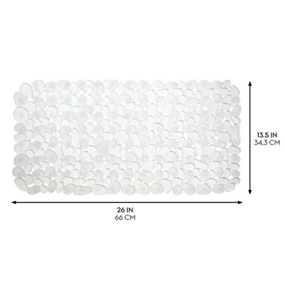 Clear Pebblz Suction Non-Slip Bath Mat for Shower Stall