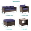 Sonkuki 6-Piece Patio Conversation Set with Side Table - 3 of 4