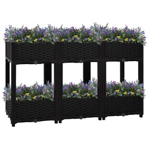 vidaXL Raised Bed 47.2"x15.7"x28" Polypropylene - 1 of 4