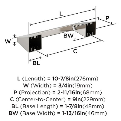 Polished Nickel Modern Wall Mounted Towel Bar