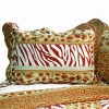 Slickblue 3PC Golden Cotton Vermicelli-Quilted Quilt Set, Full/Queen, Reversible, Includes 2 Shams - 3 of 4