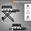 Karl Home 3 Burner Foldable Propane Griddle Rolling Flat Top Gas Grill with Wheels and Lid for Outdoor Cooking Camping - 2 of 4
