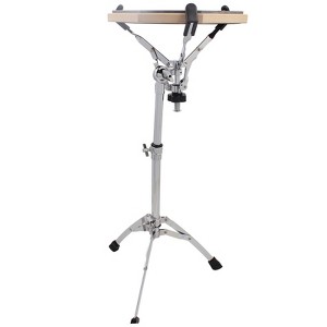 SEVOBAL Drum and Percussion Accessories, Chrome-Plated Snare Drum Stand Tripod with Telescoping Rods, Silver, 19.09"*10.04"*4.69" - 1 of 4