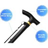 Attop Folding Lightweight Walking Stick - Adjustable Aluminum Metal Collapsible Travel Cane with Non-Slip Rubber Base - 2 of 4