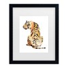 Trademark Fine Art Jennifer Goldberger Sitting Tiger II Matted Framed Art - 2 of 4