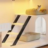 AZL1 Life Concept Pet Crates and Houses Smart Multi Function Cat Cabinet Zoned Living Design 4 Mode Adjustable Door, White, 47.2"*22"*27.7" - 3 of 4