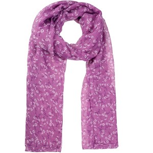 INSPIRE CHIC Women's Floral Printed Long Lightweight Soft Sheer Scarves for All Season 1Pc - 1 of 4