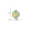 Black Bow Jewelry Yellow with Teal Murano Glass & Sterling Silver Bead Charm, 17mm - 2 of 3