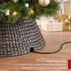 Best Choice Products 42in Woven Hyacinth Christmas Tree Collar, Tree Skirt Accessory w/ Cord Cut-Out - 3 of 4