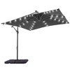 Sonkuki 8.2 x 8.2 Ft. LED Patio Offset Umbrella With Base for Garden, Backyard and Poolside - 2 of 4