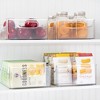 Plastic Stackable Pantry Bin with Handles, Set of 2, Clear, Made in USA - 3 of 4