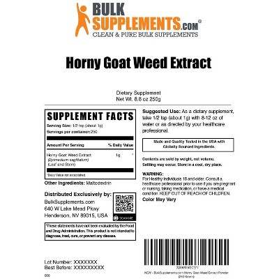 BulkSupplements Horny Goat Weed Powder