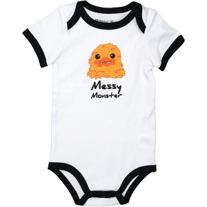 Pavilion Gift Company - Orange Messy Monster - 12-24 Months Bodysuit - Leotards and Bodysuits - 1 of 4