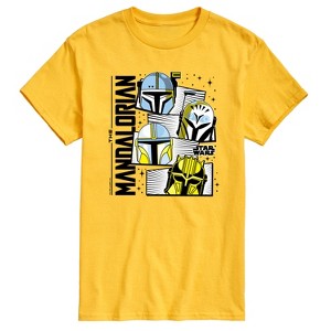 Men's - Star Wars - The Mandalorian Mando Helmet Grid Short Sleeve Graphic T-Shirt - 1 of 4