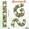 GAOMON 6FT Christmas Garland with Lights, Prelit Christmas Garland for Mantle with 20 LED Lights Timer Gold Balls Magnolia Flower - 3 of 4