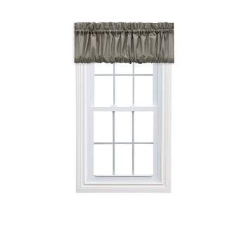 Ellis Stacey 1.5" Rod Pocket High Quality Fabric Solid Color Window Balloon Valance 60"x15" Grey