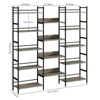 5 Tier Book Shelf,Open Large Metal Frame Display Shelves,Industrial Bookshelves and Bookcases with Metal Frame - 3 of 4
