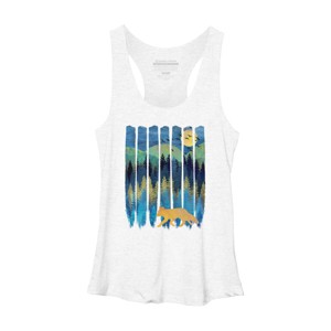 Women's Design By Humans Fox Forest Night By Maryedenoa Racerback Tank Top - 1 of 3