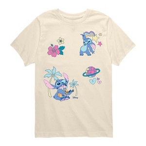 Boys' - Disney - Lilo Stitch Patch Oversized Short Sleeve Graphic T-Shirt - 1 of 3