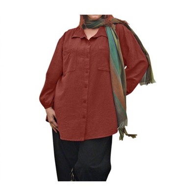 Women's Long Sleeve Button Up Shirt - Plus - On The Plus Side