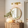 POWLIG Modern Vanity Light with Clear Glass Shades | Bathroom Fixture for Mirror, Bedroom & Living Room | Easy to Install - 2 of 4
