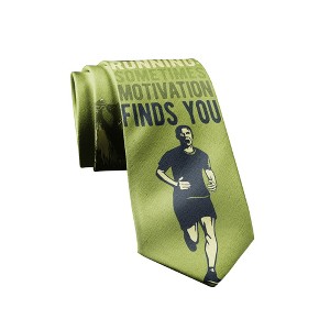 Crazy Dog T-Shirts Running Sometimes Motivation Find You Necktie Funny Neckties for Men Bear Tie Mens Novelty Neckties - 1 of 4