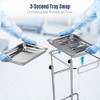Yescom Mobile Mayo Stand Stainless Steel with 2 Pcs Trays on Wheels Adjustable for Hospital Dental Salon - 3 of 4