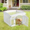 LAOTIES 4-Panel Adjustable Folding Dog Playpen,Portable Pet Fence for Small And Medium Dogs,Indoor And Outdoor Use - 2 of 4