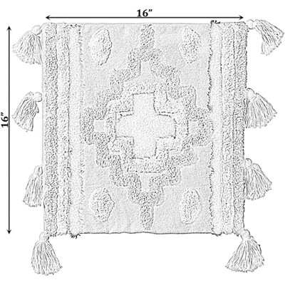 Handwoven Cotton Euro Throw Pillow with Tassels