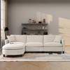 Lycvki 107.87 in. Sectional Sofa Couch with Ottoman and Cushions - 3 of 4