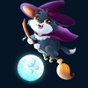 Men's Design By Humans Halloween cat witch By Yelllowlion T-Shirt - 2 of 2