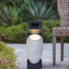 NAYSAYE Fountain Black and White Vase Design Water Feature for Garden Patio Indoor Outdoor, Black and White, 8.1"*23.4"*11" - 4 of 4