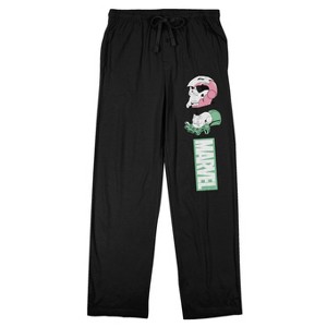 Marvel Comics Manga Cat Icons Men's Black Sleep Pajama Pants - 1 of 2