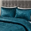 5 Pcs Elegant Velvet Satin Binding Comforter Set,All Season Home Textile Cozy Alternative Bedding Set fits Lux Bedroom Decor - 3 of 4