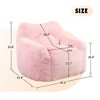 SKRAN Bean Bag Sofa Chair, Lazy Sofa Comfy Chairs, With Armrests Stuffed High-Density Foam For Adults in Living Room, Bedroom Reading - 3 of 4