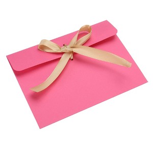 Unique Bargains 6.8 x 5-inch Invitation Envelopes with Ribbon Greeting Card Envelope for Business Wedding - 1 of 4