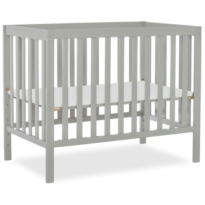 Cool Grey Pinewood 4-in-1 Convertible Mini Crib