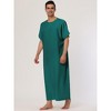 Lars Amadeus Men's Short Sleeves Sleep Lounge Sleepwear Long Nightgown - 3 of 4